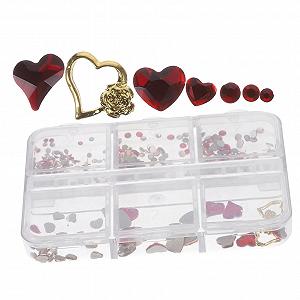 Украшения для ногтей Форма сердца Heartstopped, набор кристаллов 3D - Фото 1