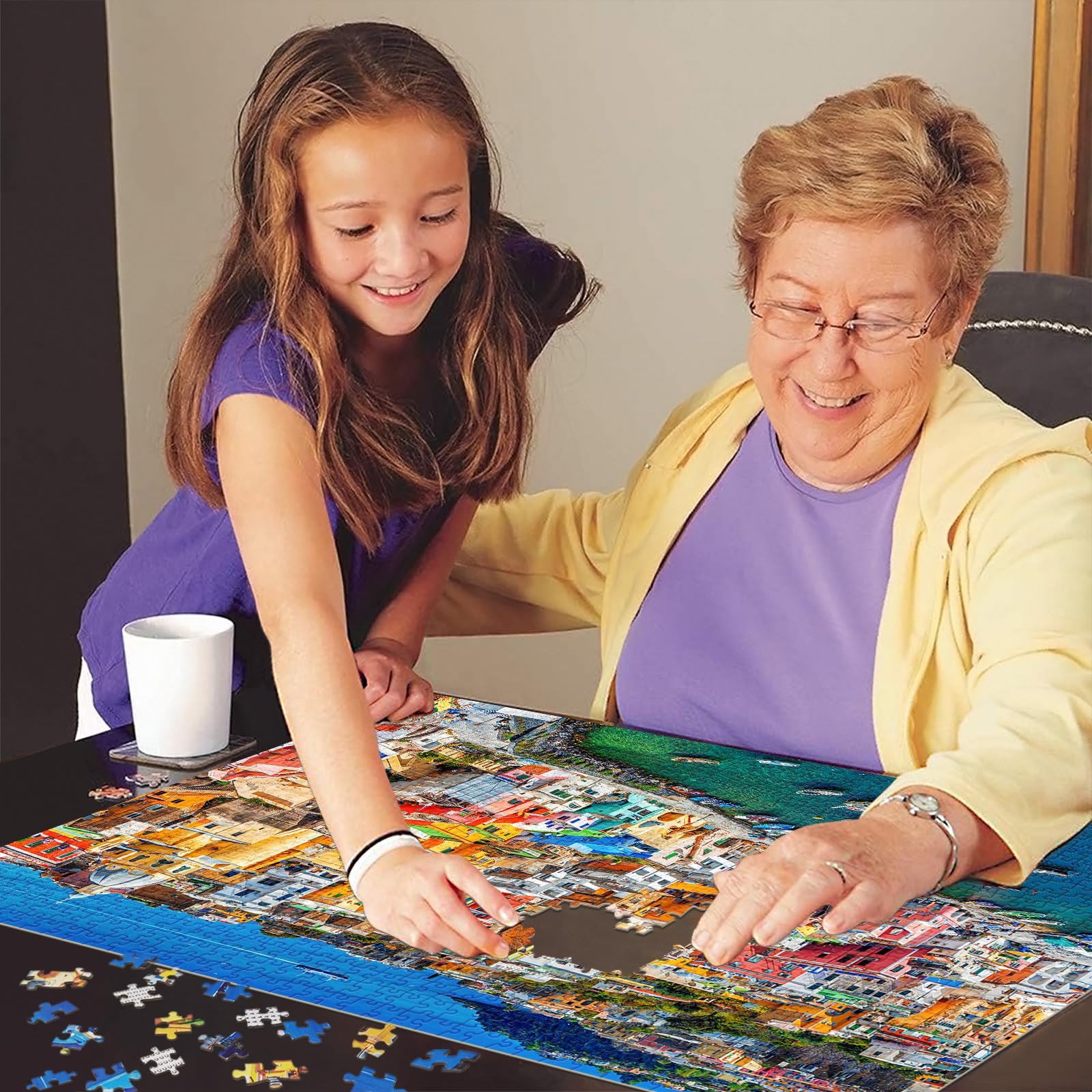 Пазли HUADADA Island Procida 1000 елементів, фото №4 Пазли HUADADA Island Procida 1000 елементів, фото №4