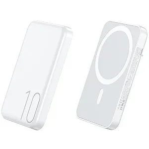 Павербанк Remax RPP-65 / 10000 мАг / до 20 Вт / USB-C + MagSafe / PD+QC / Белый - Фото 1