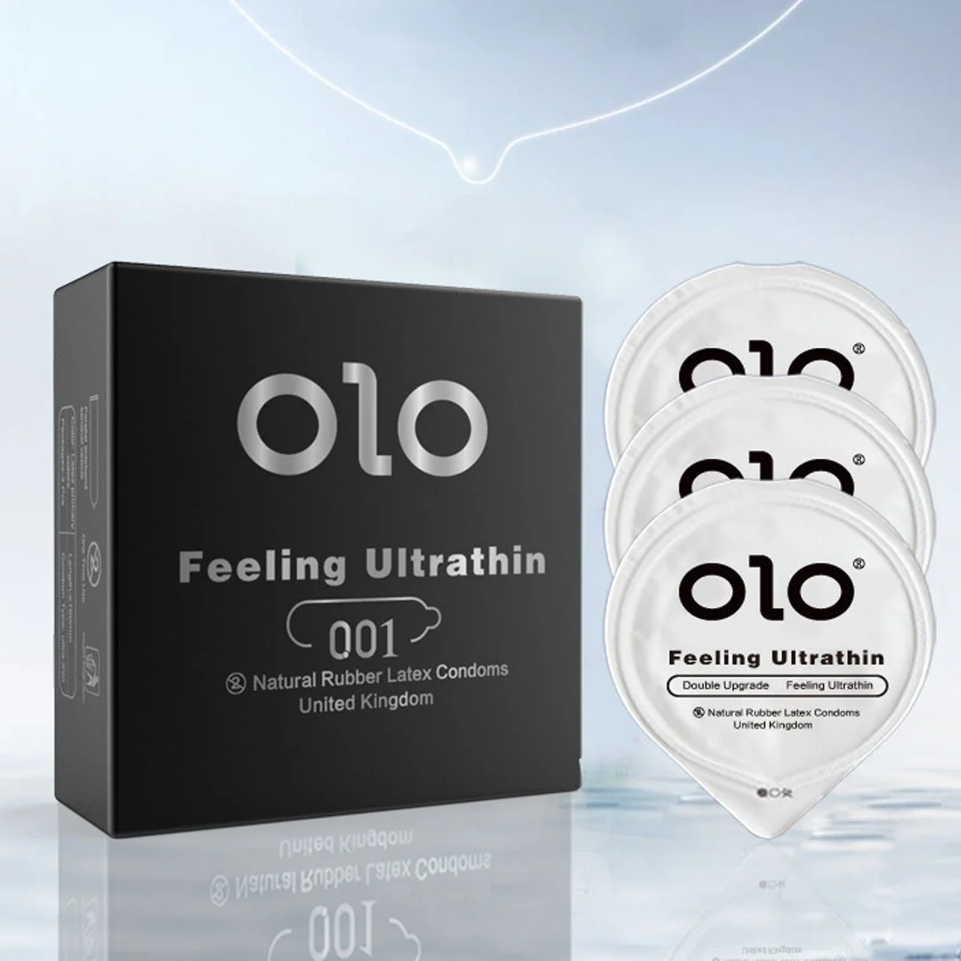Презервативи OLO 001 3 штуки Чорний 23800, фото №5