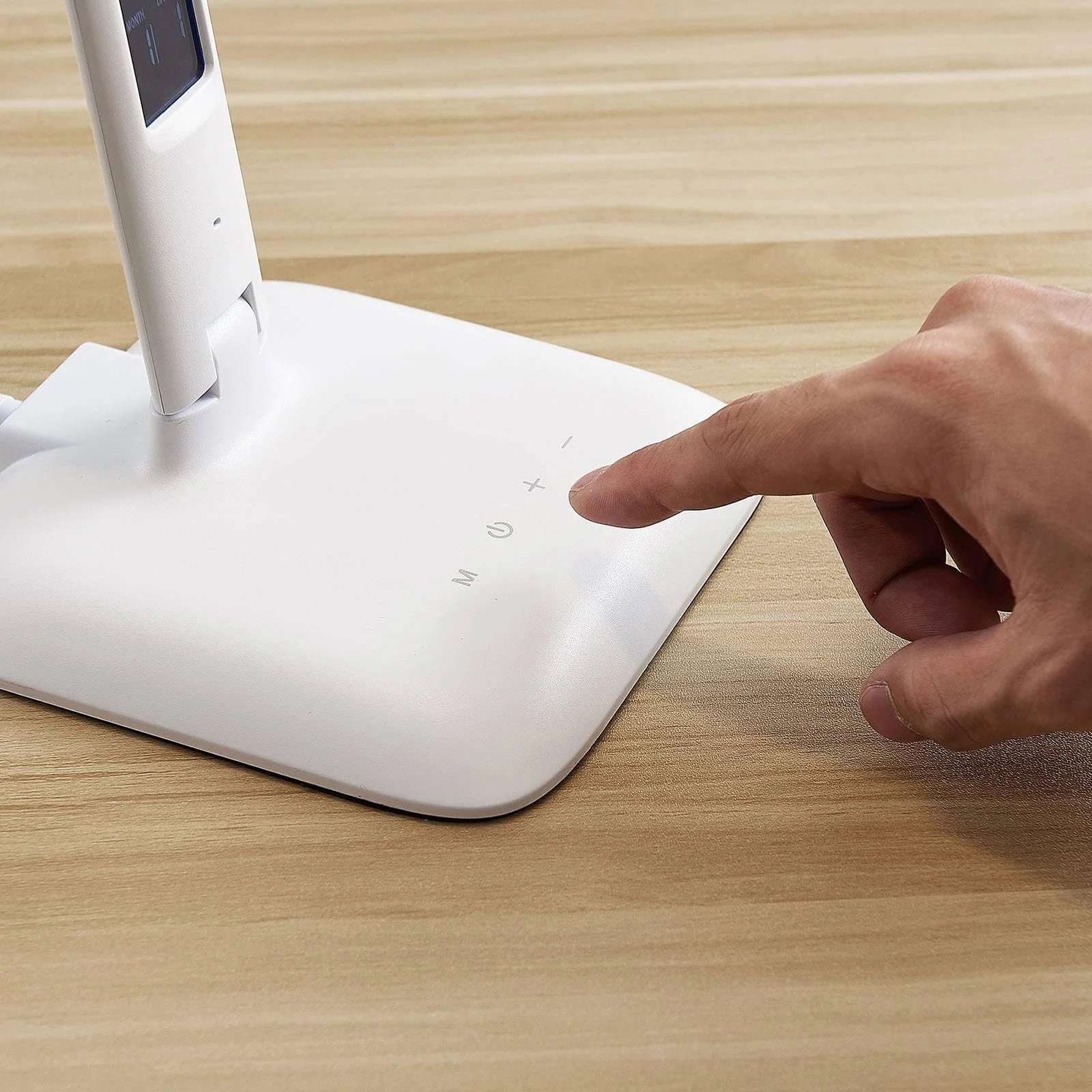 Настільна лампа Lindby Ludmilla LED димована біла, фото №5