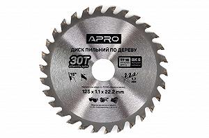 Диск пильный по дереву Apro 125 x 22,2мм 30T - Фото 1
