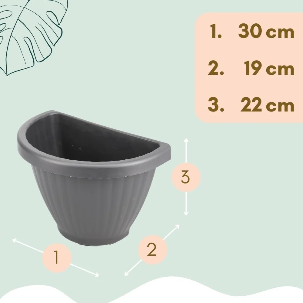 Набір настінних горщиків для квітів GarPet 2 шт. 30 см, фото №2