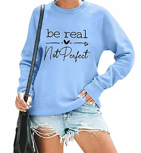 Свитшот Be Real Not Perfect Be Real Not Perfect Мотивационный Self Love Unisex - Фото 1