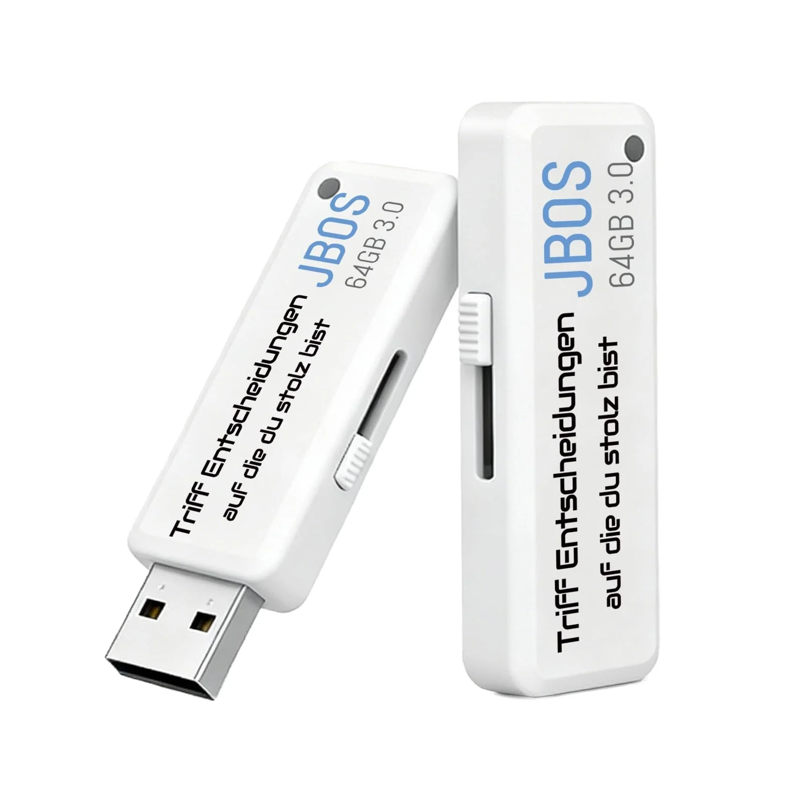 USB-флеш-накопичувач JBOS Slider 64GB USB 3.0 White, фото №2 USB-флеш-накопичувач JBOS Slider 64GB USB 3.0 White, фото №2