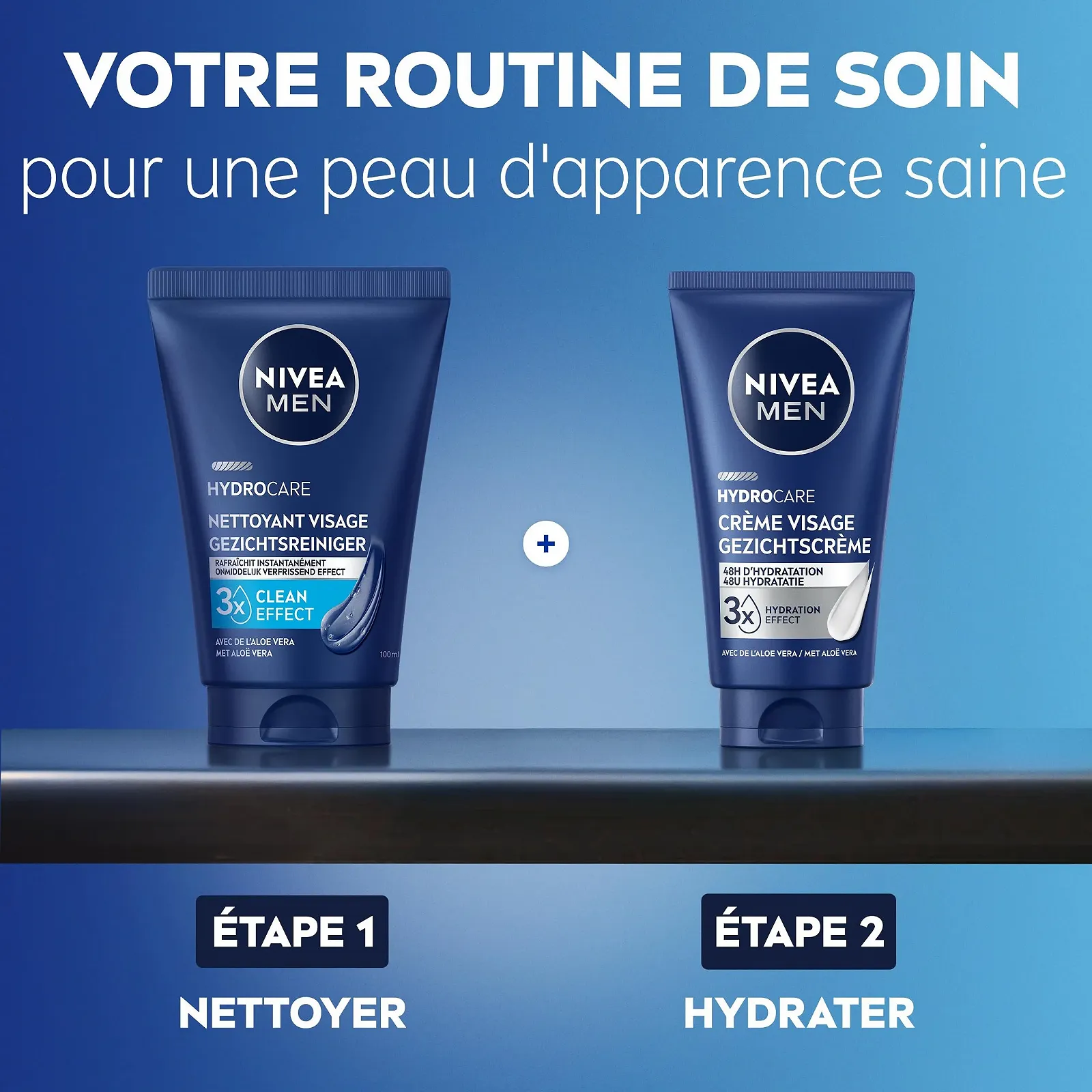 Зволожувальний крем NIVEA MEN Hydrocare для сухої шкіри з алое вера 100 мл (2 шт. в упаковці), фото №5 Зволожувальний крем NIVEA MEN Hydrocare для сухої шкіри з алое вера 100 мл (2 шт. в упаковці), фото №5