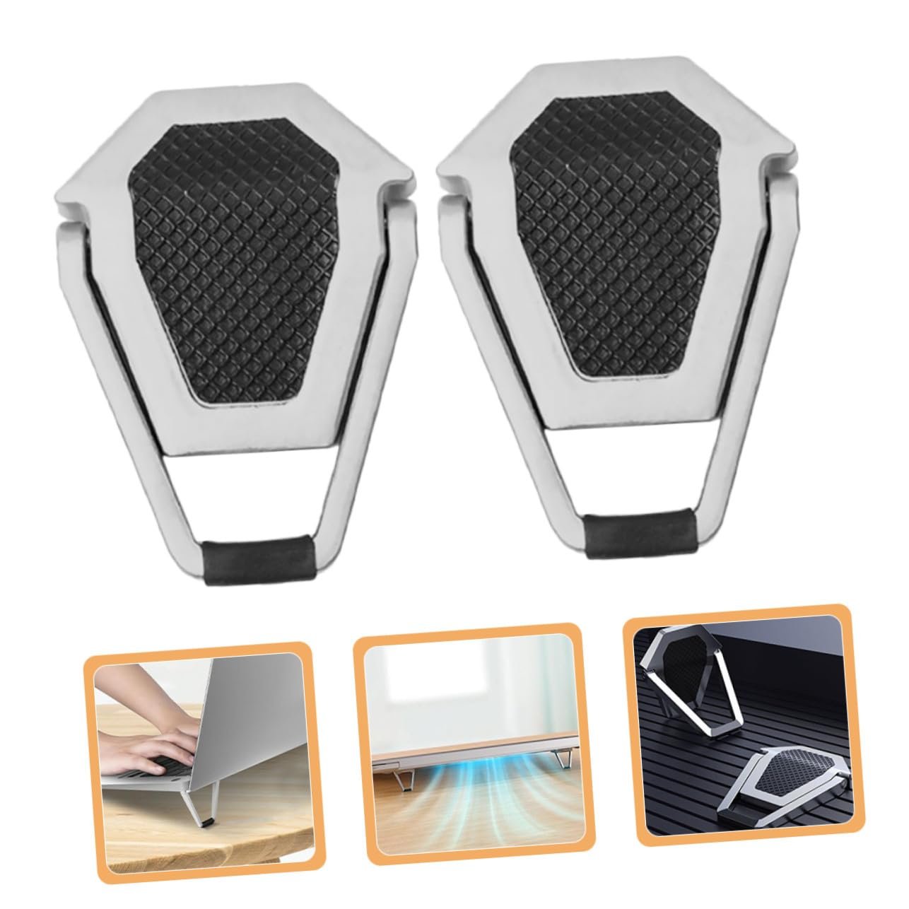 Подставка для ноутбука, складная, самоклеящаяся, из цинкового сплава, 4 шт, фото №9