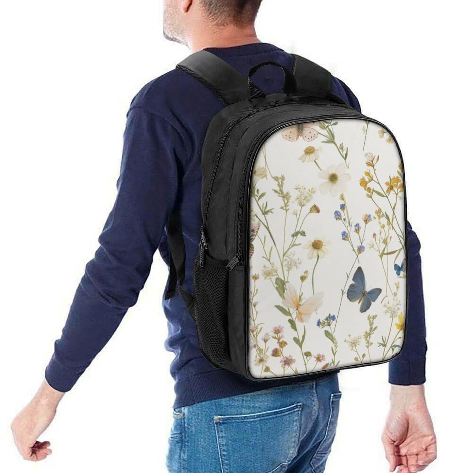 Ранець DPEOANEBN Butterfly для дівчаток-підлітків, шкільний рюкзак для початкової школи, дитячий шкільний портфель, повсякденні рюкзаки, шкільна сумка 40x28x16 см, фото №5