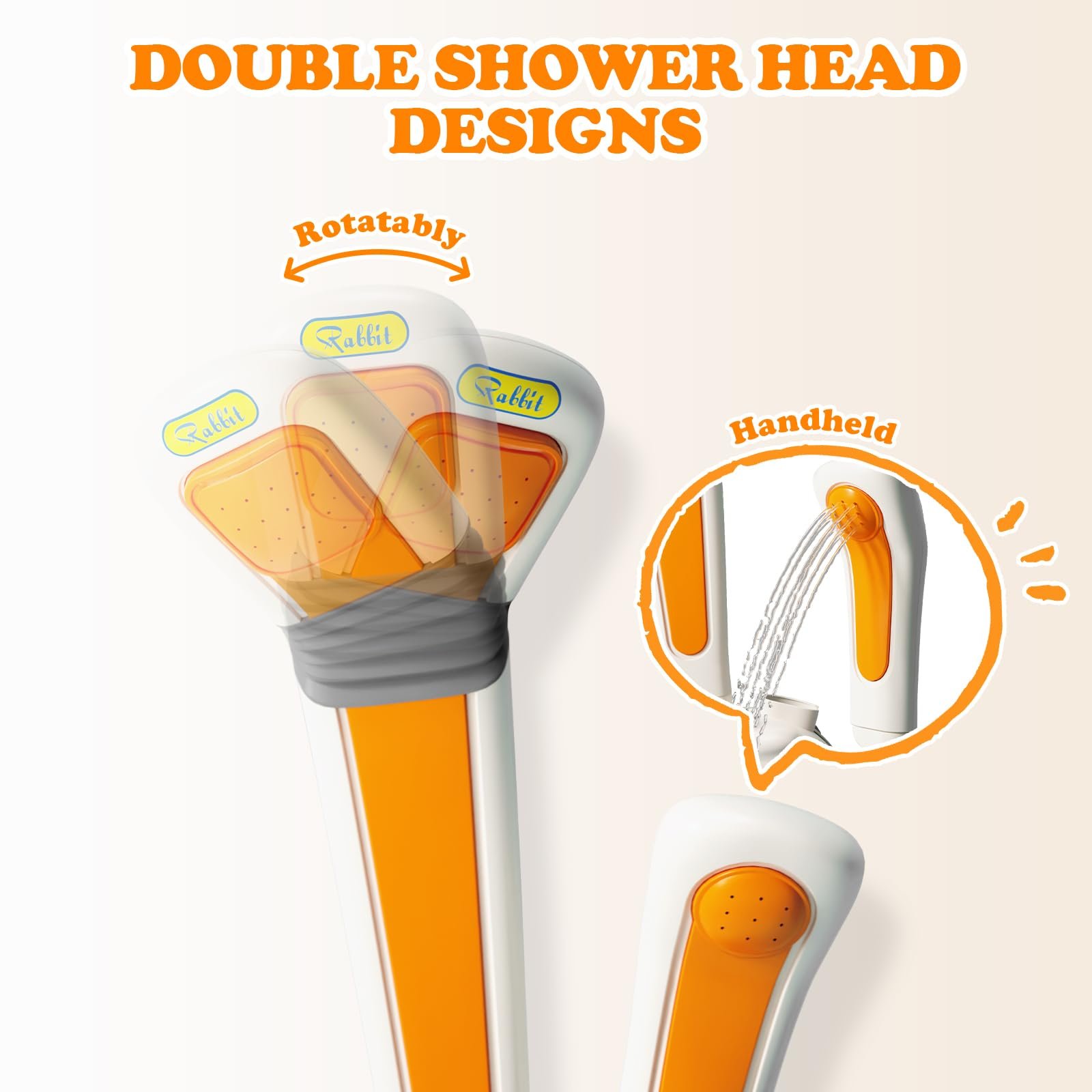 Іграшка для ванни Зайчик з душовою лійкою, знімний, висувний, 3 режими розпилення, фото №4