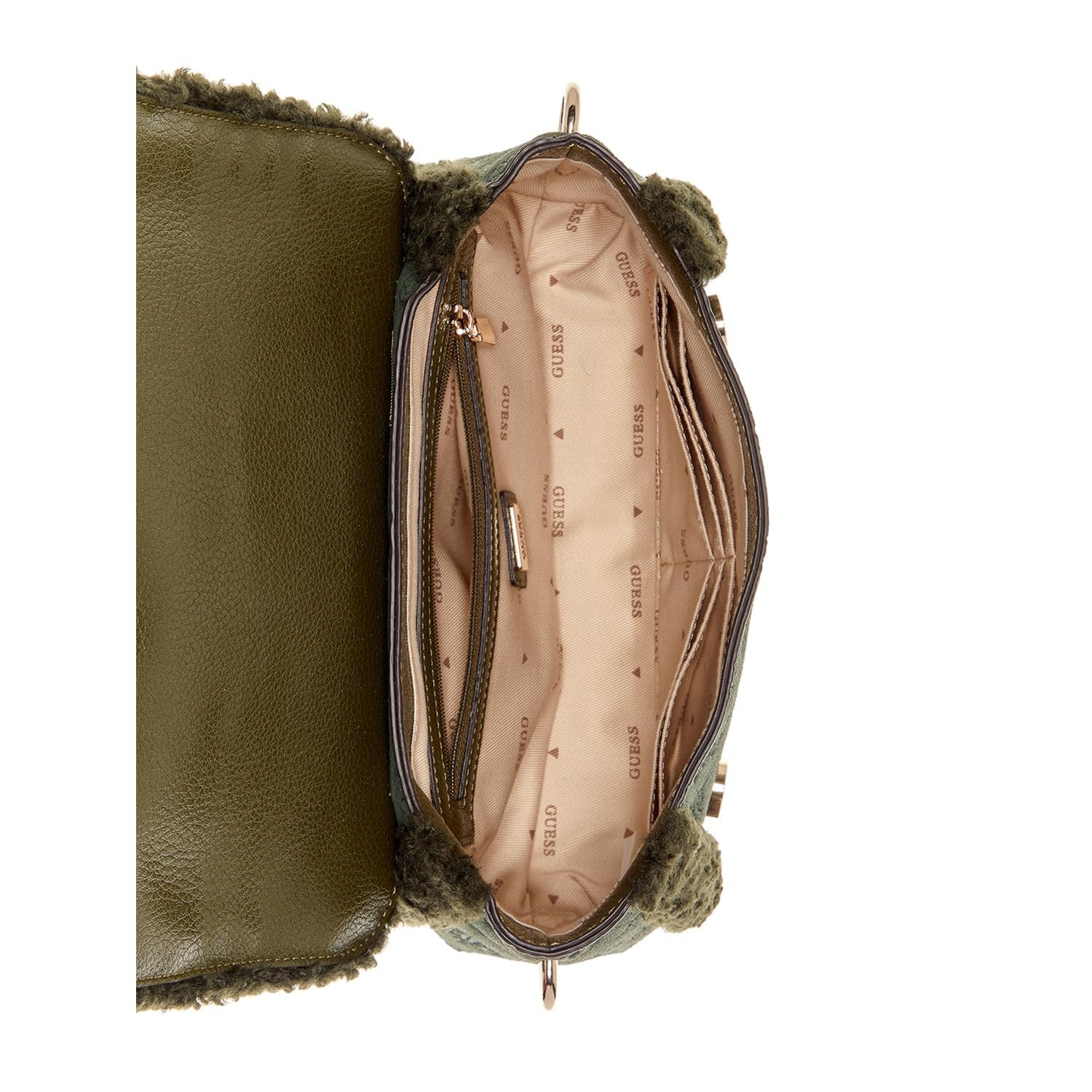 Женская сумка через плечо GUESS Davika Flap Зеленая, фото №2