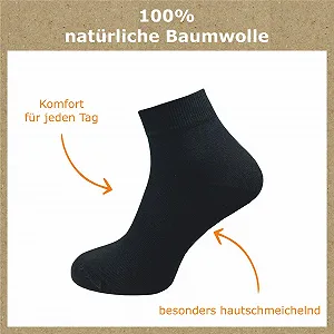 Женские носки Gawilo Quarter из 100% чистого хлопка (6 пар | 10 пар) synthetic.ua - Фото 1