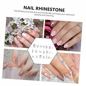 Стразы для ногтей Healvian Flatback с коробками, украшения для ногтей, драгоценности для ногтей для нейл-арта и рукоделия, драгоценные камни для декора synthetic.ua - Фото 1