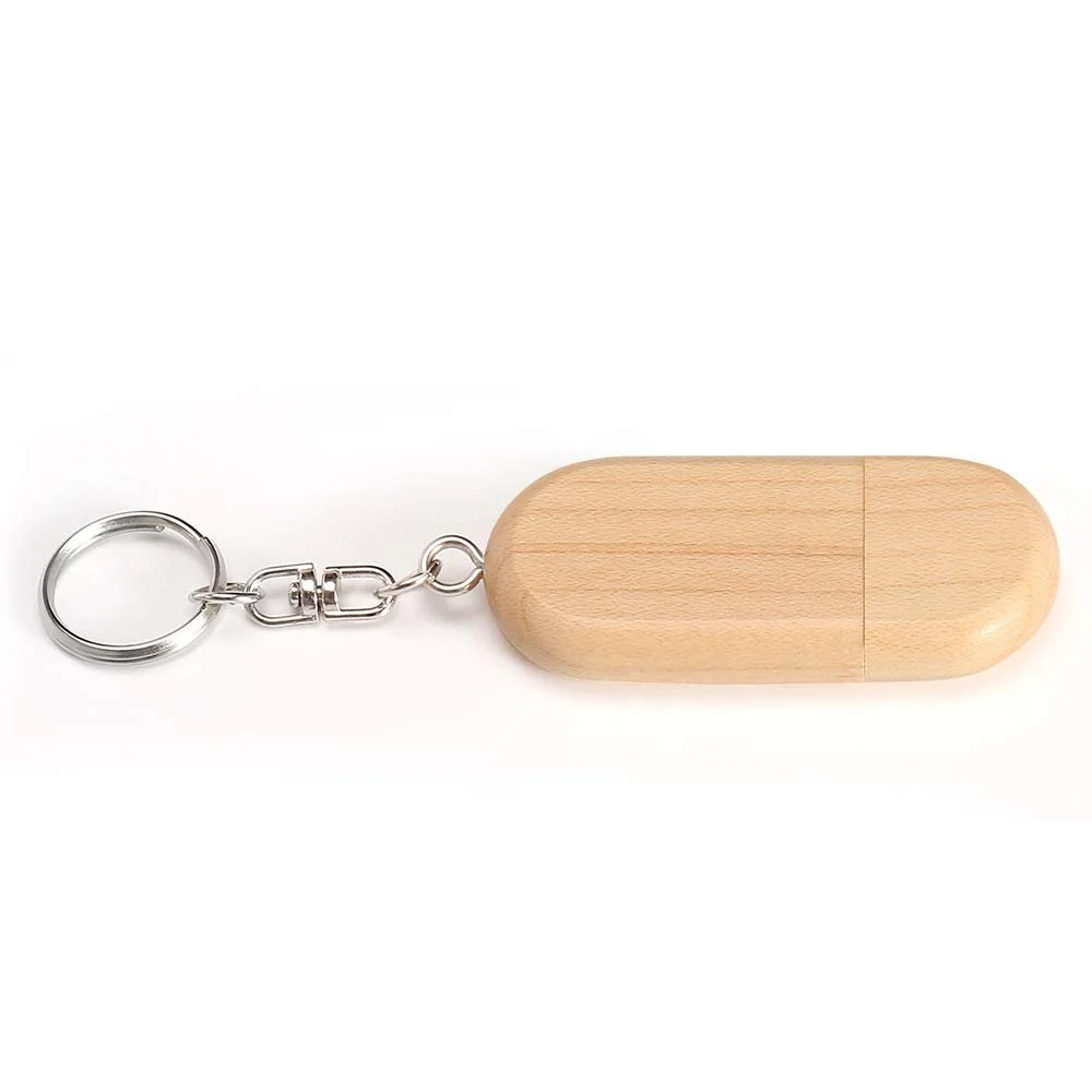 USB-накопичувач Wooden 16GB USB 2.0 Oval Wood, фото №3