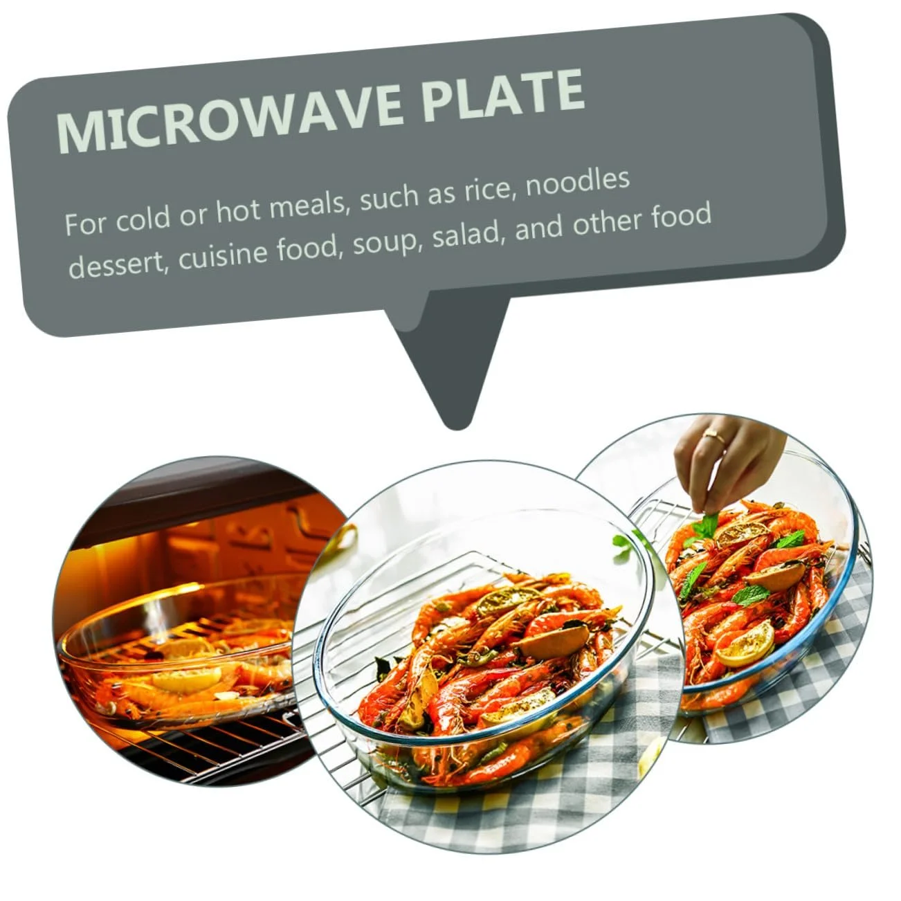 Форма для запекания стеклянная овальная большая Прозрачный, фото №4