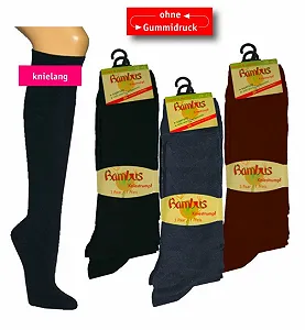 Гольфы до колена Health Bamboo Мягкие CH-468 Черный Серый Коричневый 3 пары synthetic.ua - Фото 1