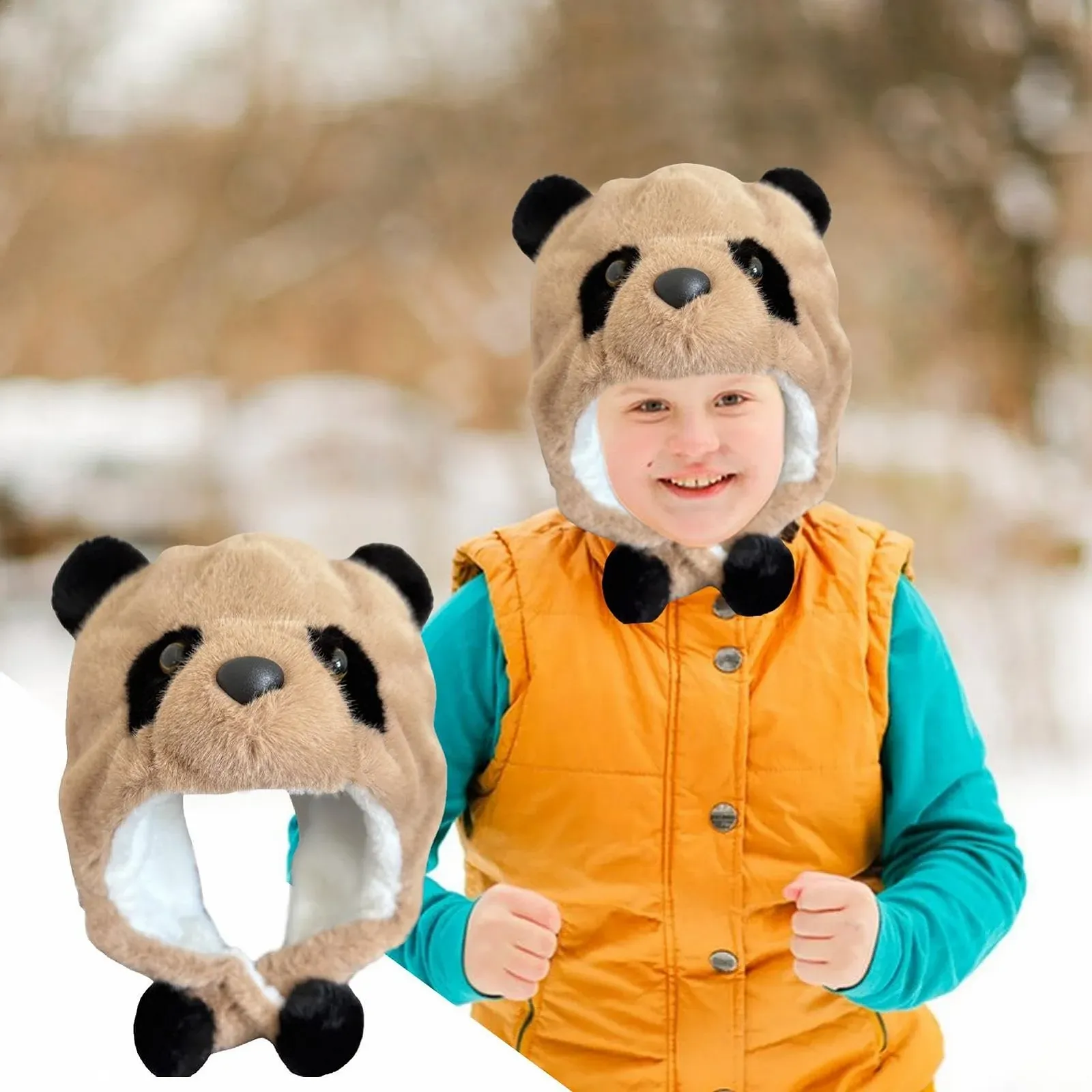 Шапка с ушками медвежонка NevPuose Милая, фото №6