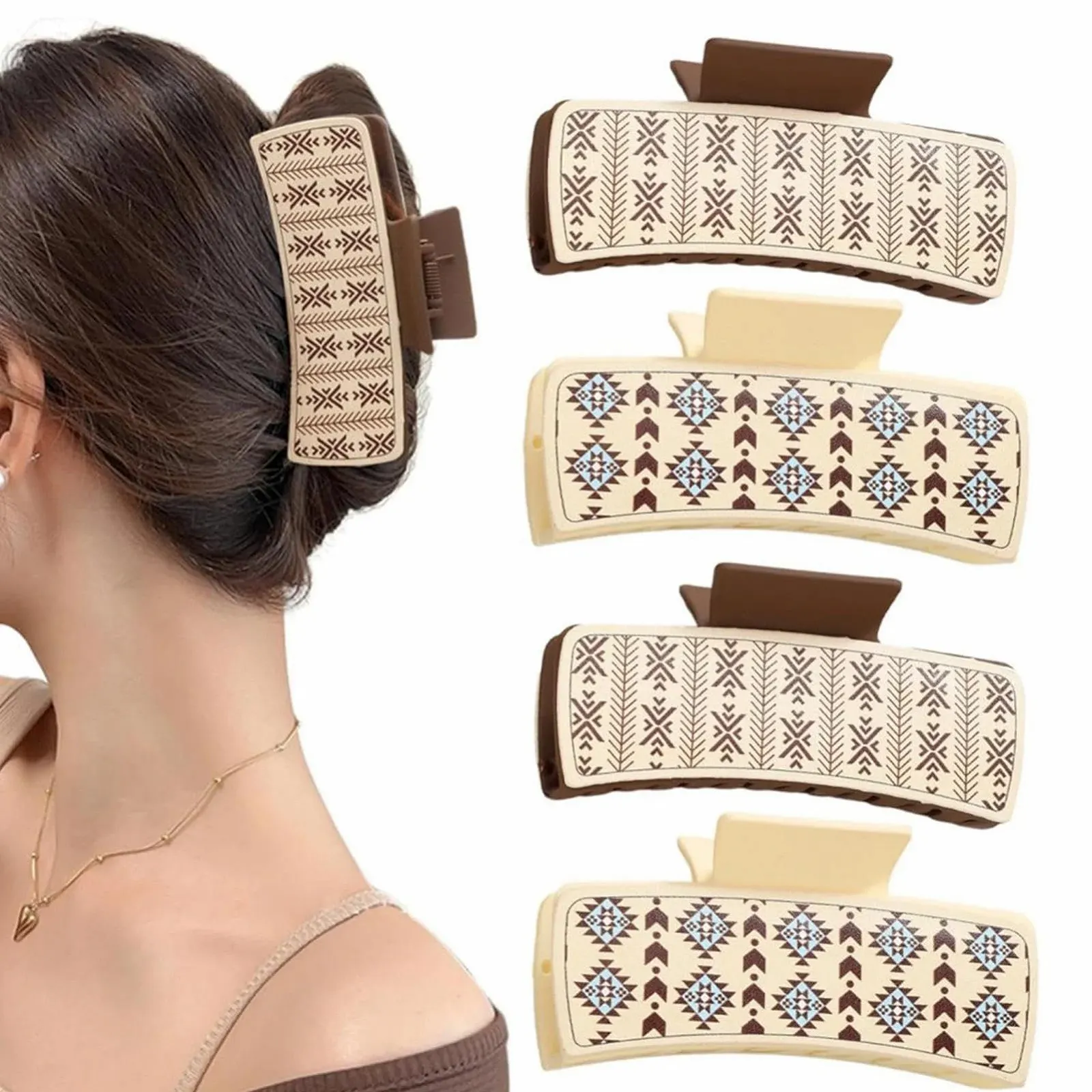 Заколка для волос Western Кожа PU 4 шт, фото №1 Заколка для волос Western Кожа PU 4 шт, фото №1