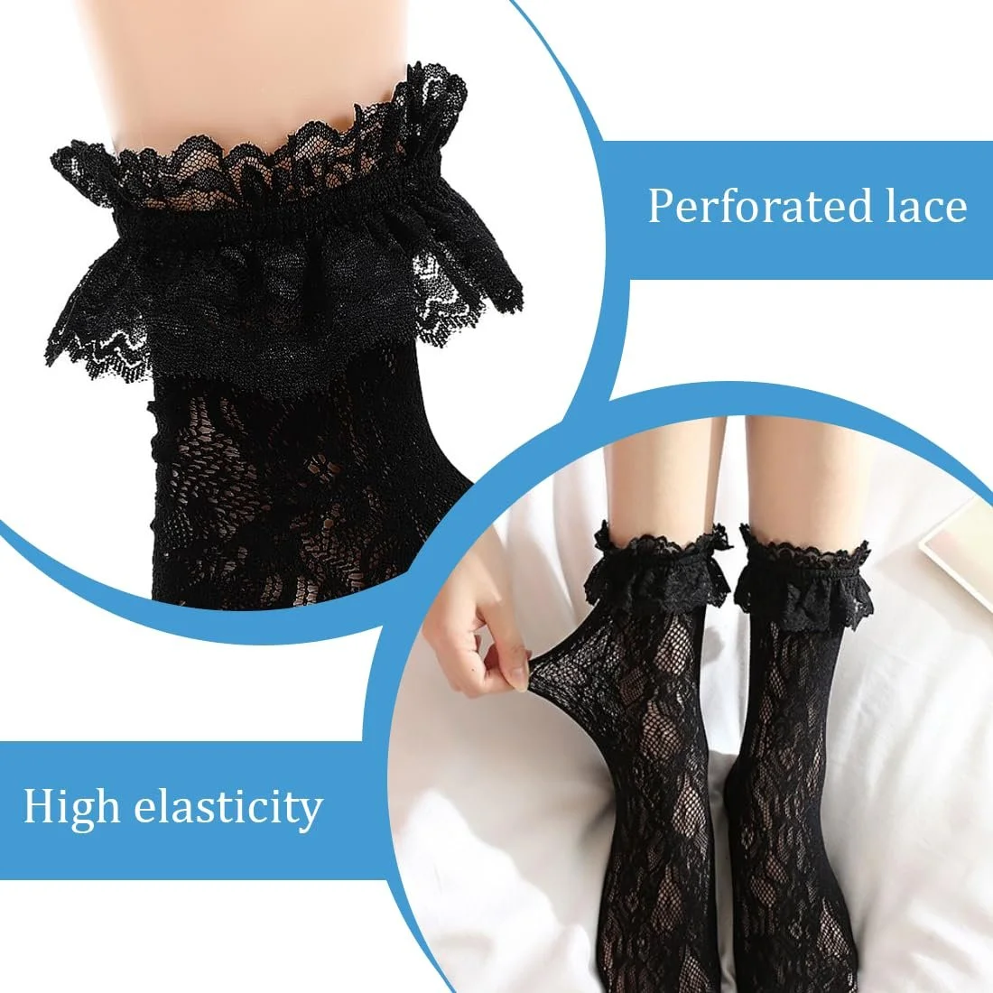 Носки Женские Кружевные, набор 2 пары, фото №3