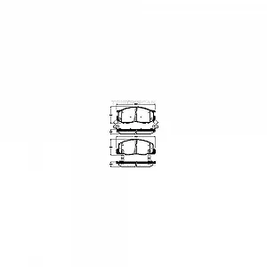 Комплект гальмівних колодок, дискове гальмо TRISCAN 8110 13066 для DAIHATSU TOYOTA - Фото 1