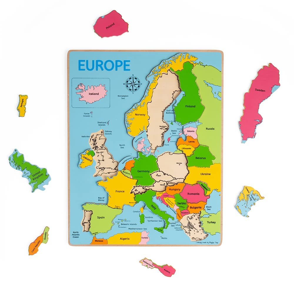 Пазл Bigjigs Toys Map of Europe 25 элементов, фото №4
