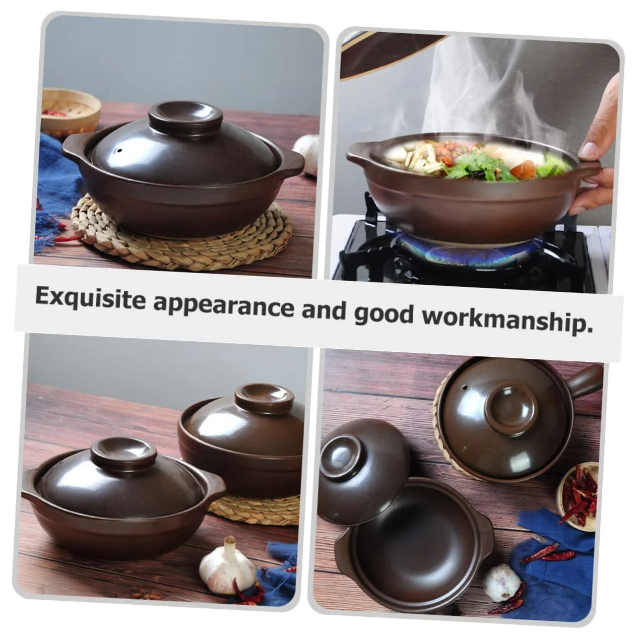 Каструля керамічна для рису та пасти з двома ручками Біла, фото №7 Каструля керамічна для рису та пасти з двома ручками Біла, фото №7