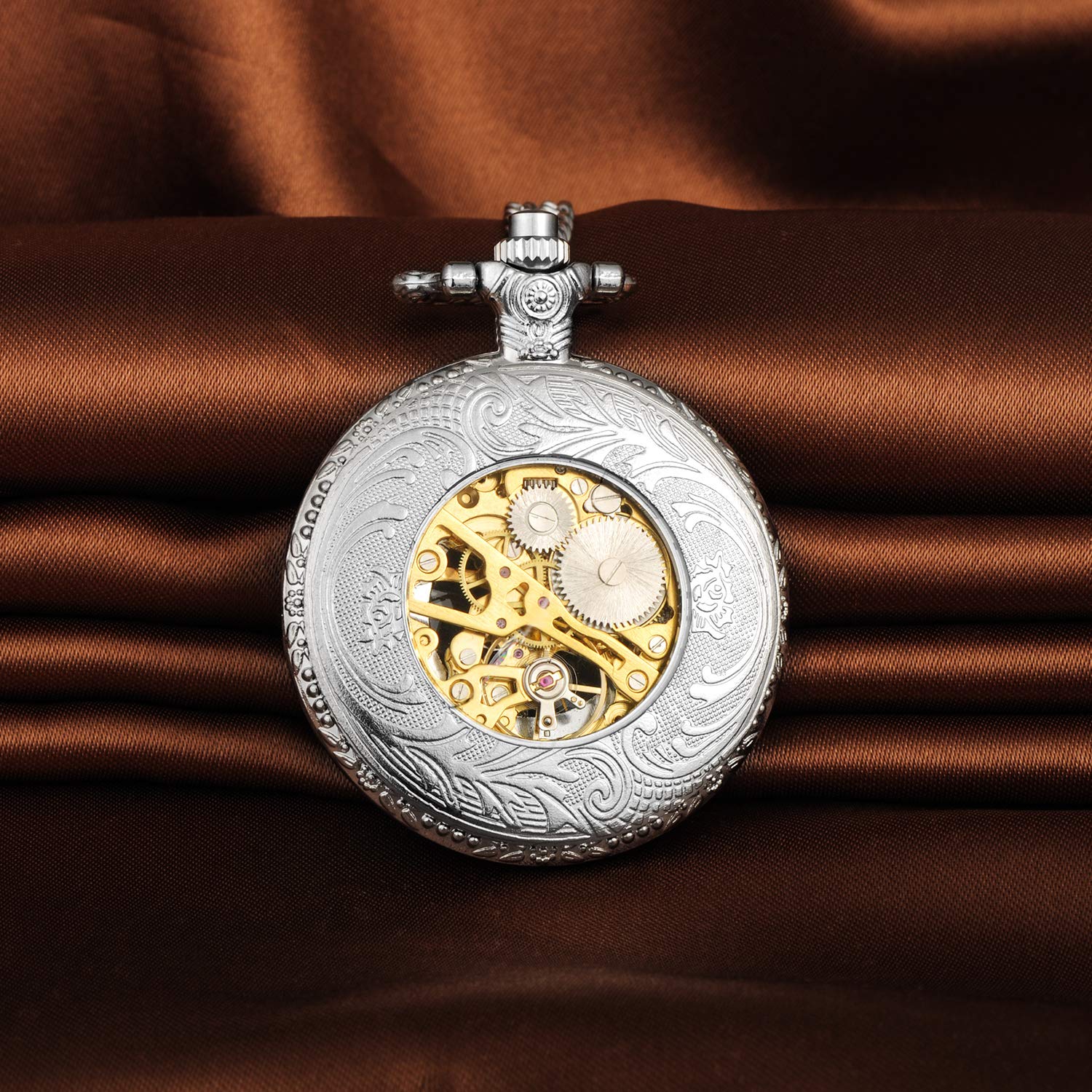 Годинник Unendlich U 12 Constellations Zodiac Sign Чоловічий Унісекс Аналоговий Класичний Кишеньковий Годинник з Ланцюжком для Намиста Ретро Римські Цифри Механічний Годинник з Ручним Заводом, фото №4