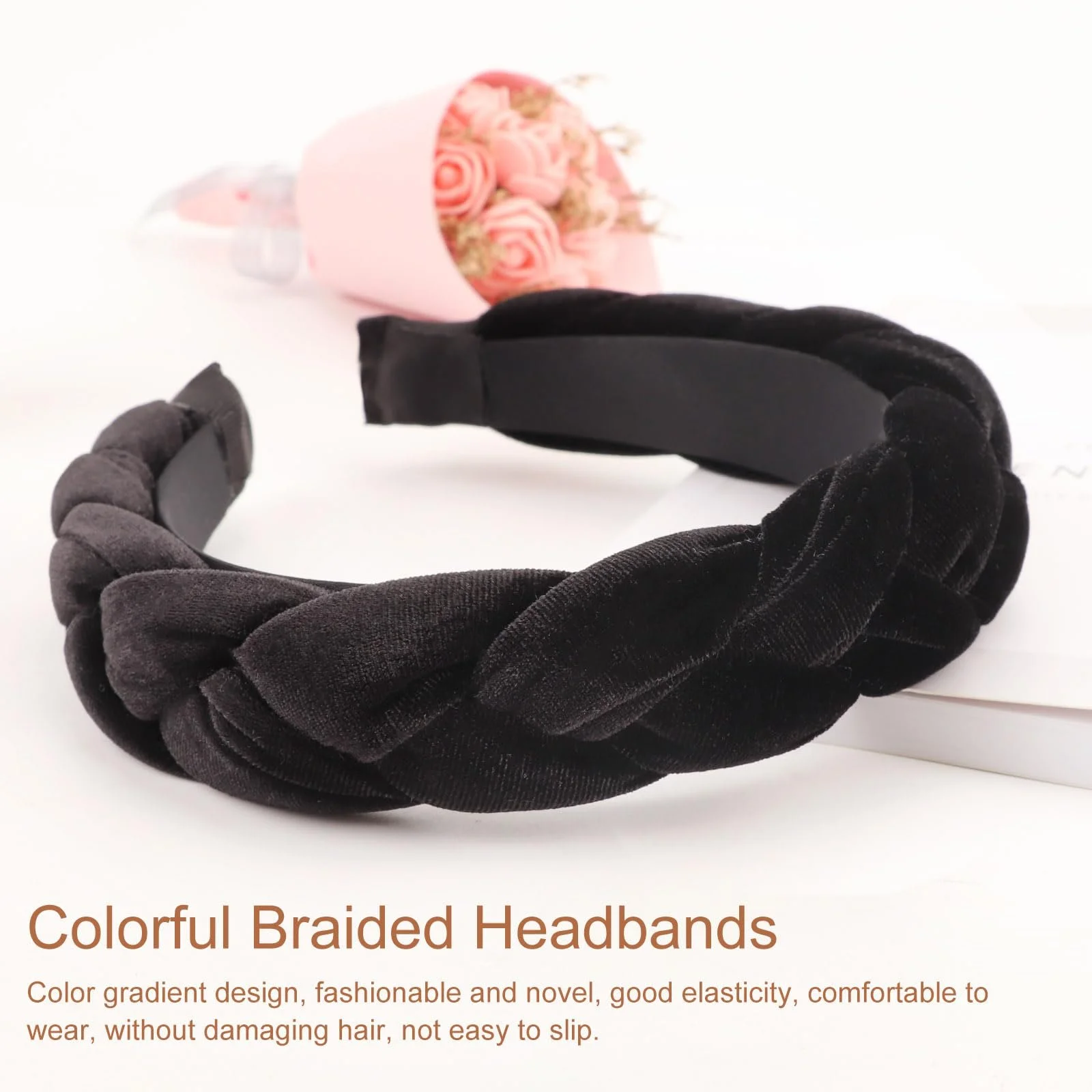 Обруч DRESHOW Плетеный Бархатный Эластичный, фото №5