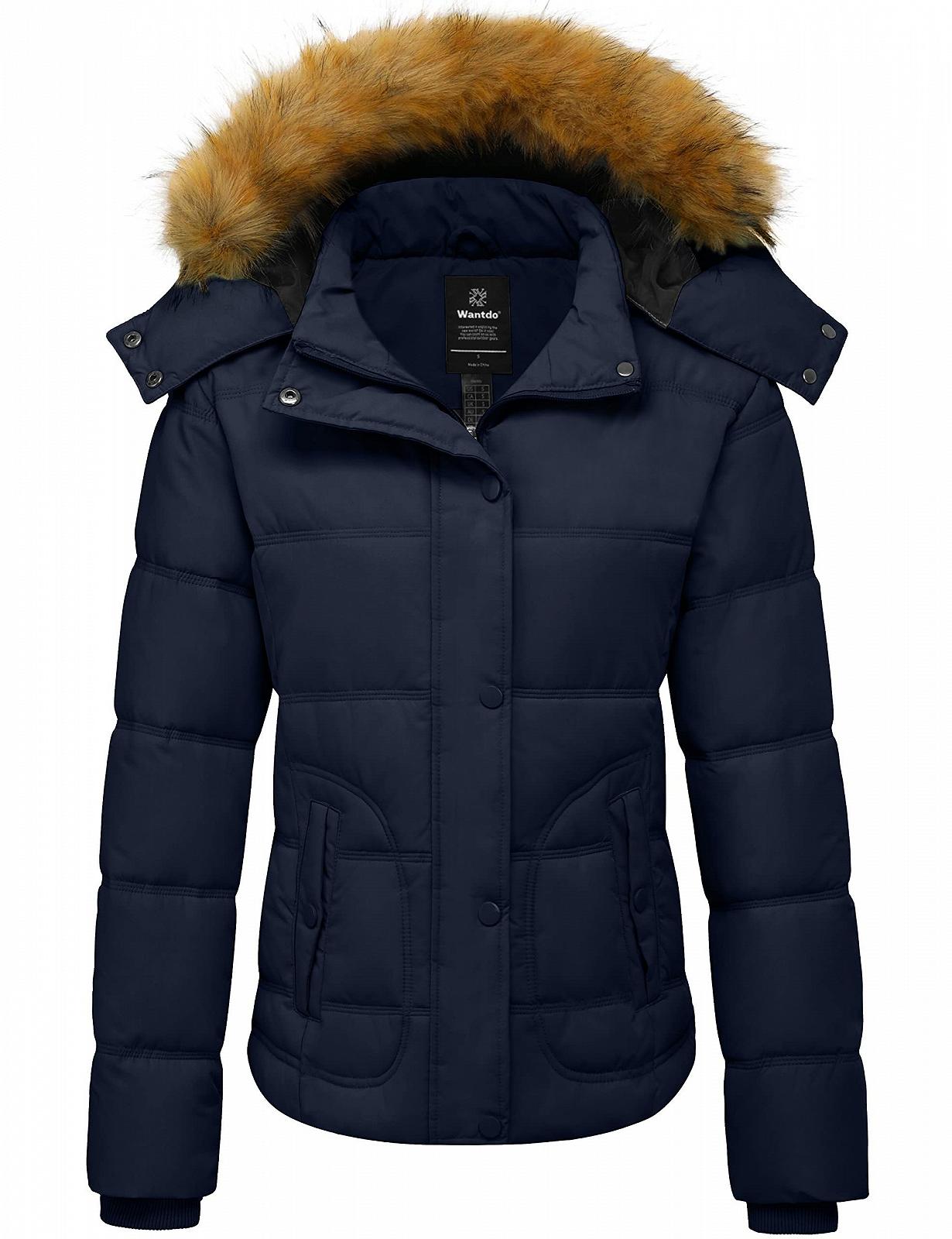 Женское зимнее пальто Wantdo Ветрозащитная утепленная, фото №1