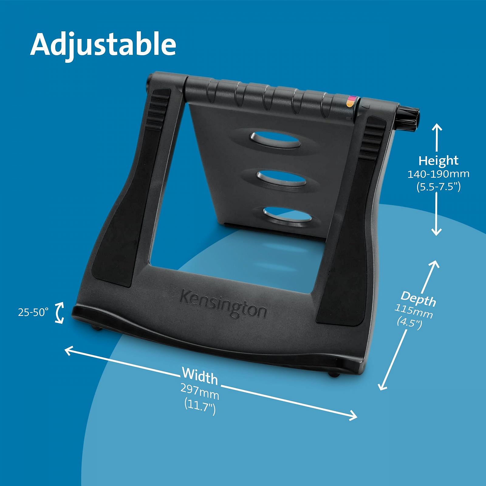 Подставка для ноутбука Kensington Easy Riser Портативная Эргономичная Охлаждающая (12"-17") Серая, фото №5