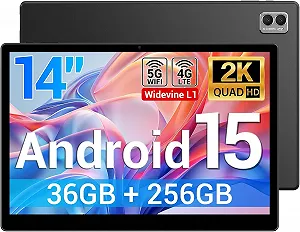 Планшет 14 '' BEYNIVAN M708 12+24/512Gb 4G 2-SIM 8 ядер Android 15 11580 mAh Чорний - Фото 1