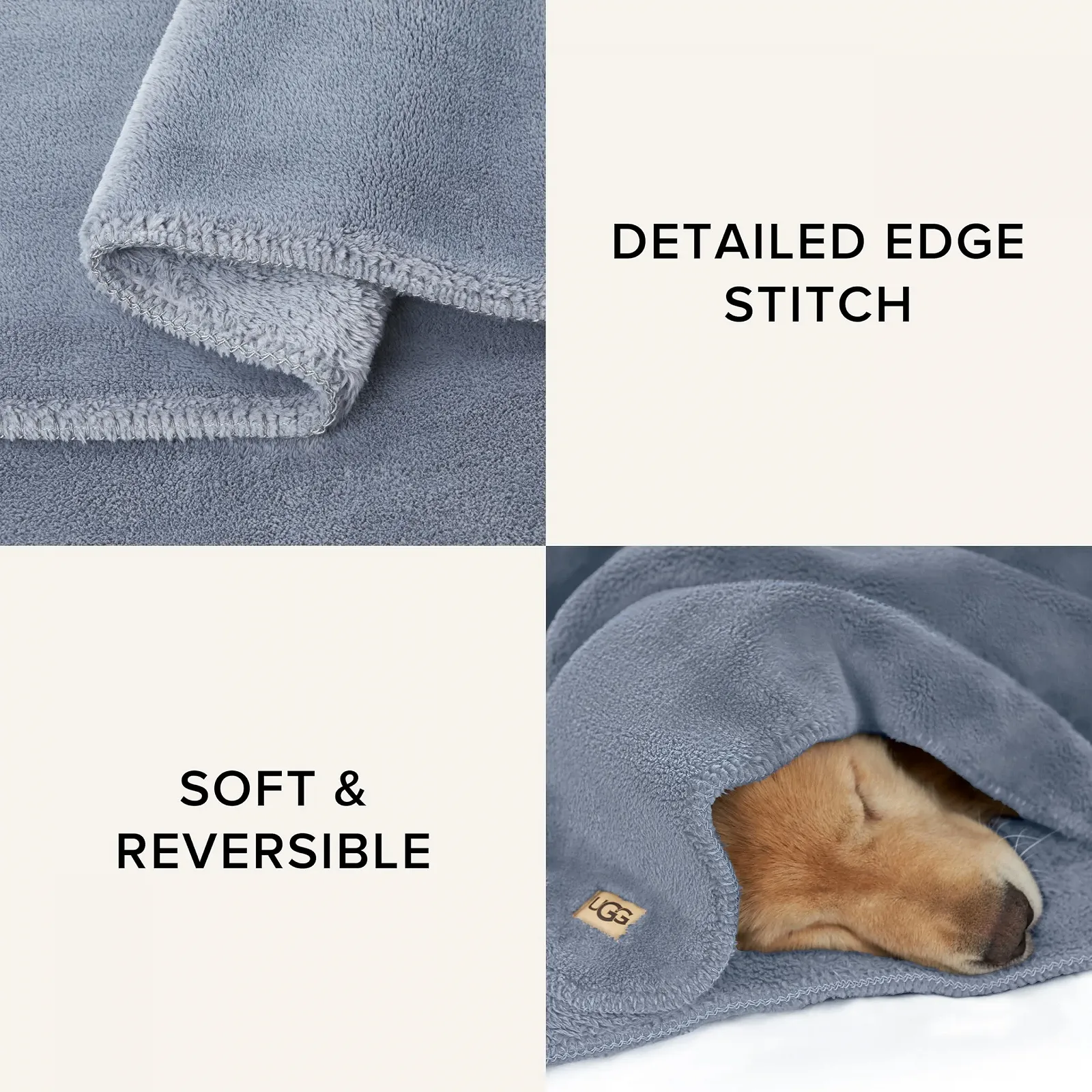 Покрывало UGG Whitecap Plush Flannel 11063 Деним, 178 x 127 см, фото №4