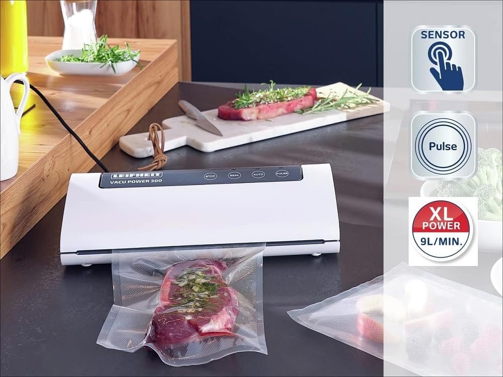 Вакуумный упаковщик Leifheit Vacu Power 300, 10 вакуумных пакетов 20 x 30 см, фото №3