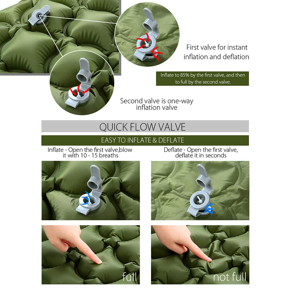 Матрац LLKLKL Camping Inflatable Compact Air з подушкою, міцний, водонепроникний, фото №5 Матрац LLKLKL Camping Inflatable Compact Air з подушкою, міцний, водонепроникний, фото №5