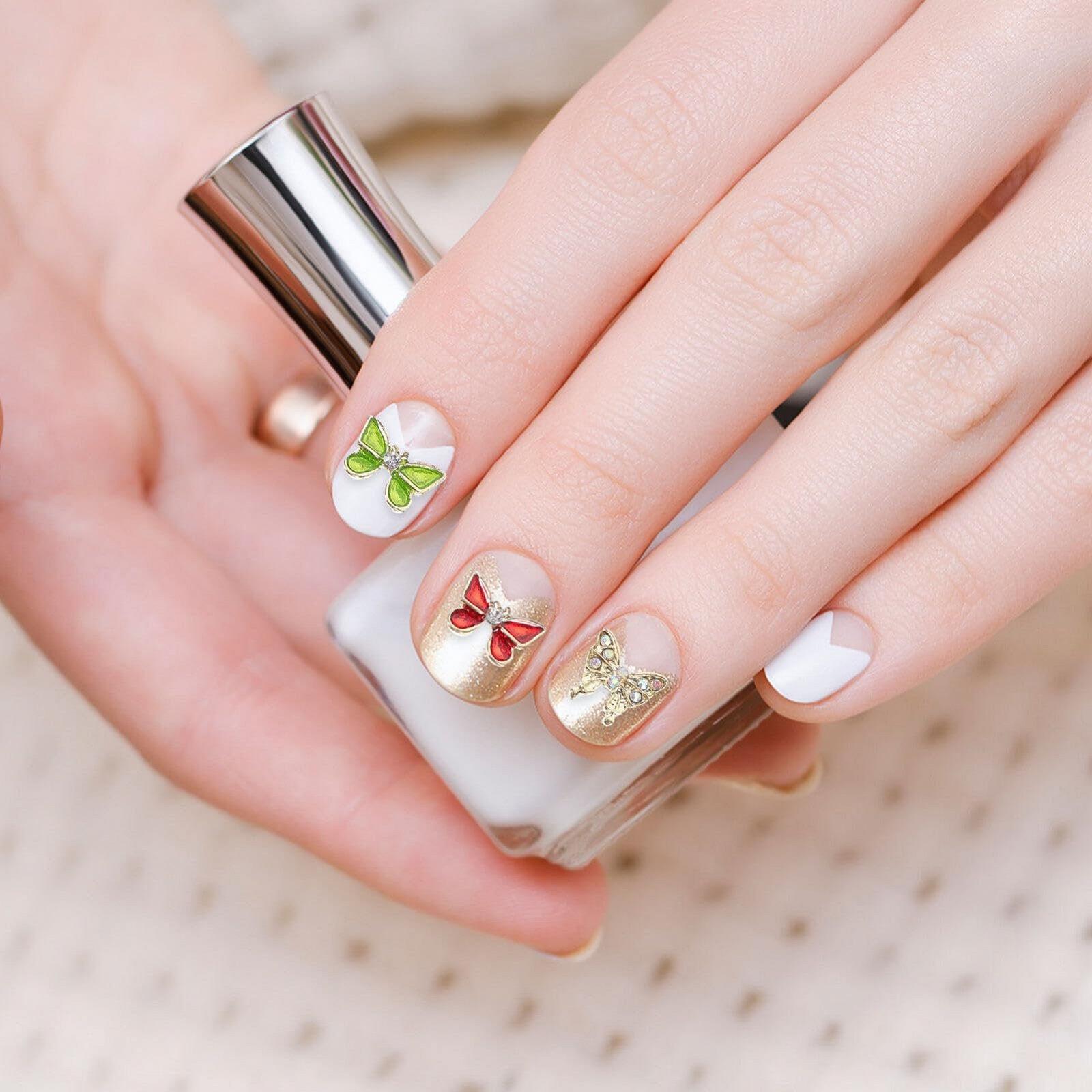 Украшения для ногтей Бабочки 40 шт. Блестящие самоцветы для ногтей, фото №3