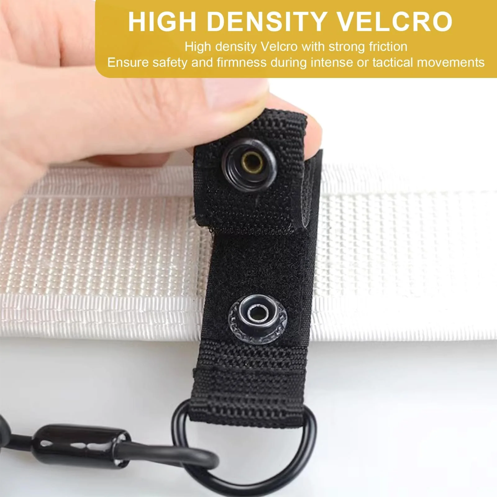 Тактичний брелок Paracord з карабіном Fhioevt, 2 шт, спіральний кабель, нейлон, 150 см, чорний, фото №2