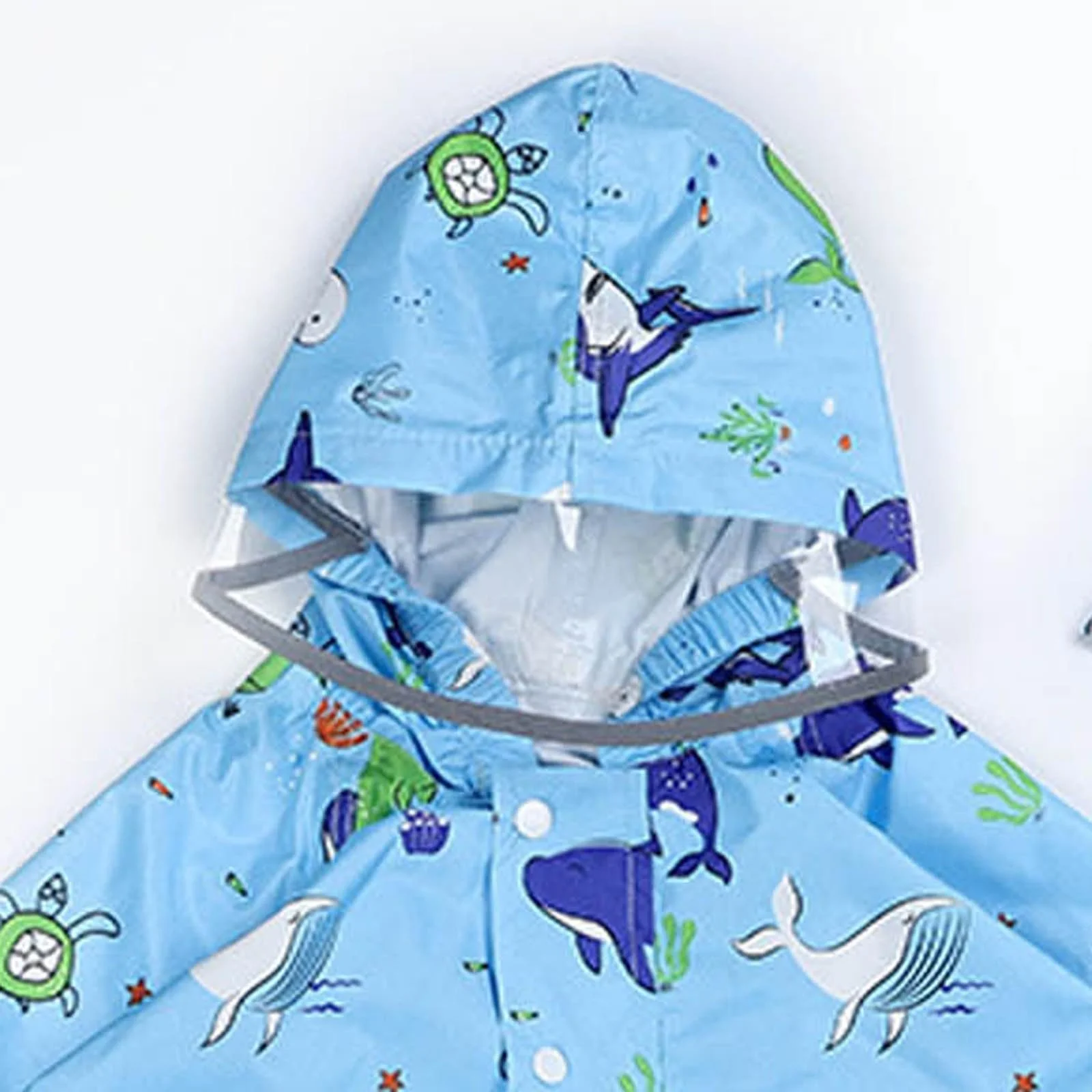 Дитячий суцільний водонепроникний дощовик з капюшоном, фото №2 Дитячий суцільний водонепроникний дощовик з капюшоном, фото №2