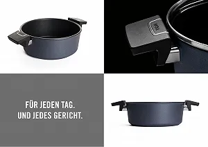 Каструля WOLL Diamond Lite 24 cm 3.8 L алюмінієва антипригарна з 2 ручками synthetic.ua - Фото 1