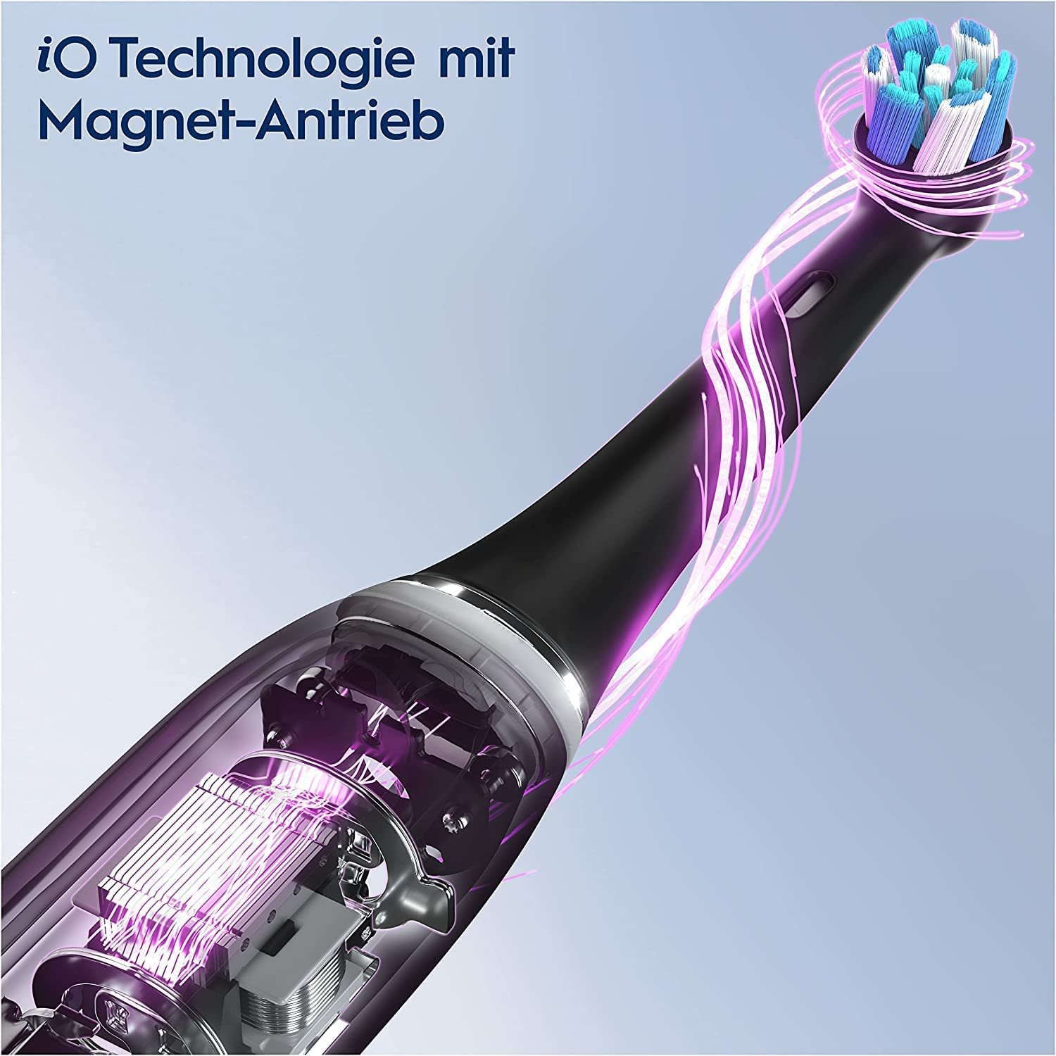 Электрическая зубная щетка Oral-B iO Series 8 Plus Edition, двойная упаковка и 3 сменные головки + 2 Ultimate Cleaning & 2 Gentle Cleaning, 6 режимов чистки, черный/фиолетовый, фото №4
