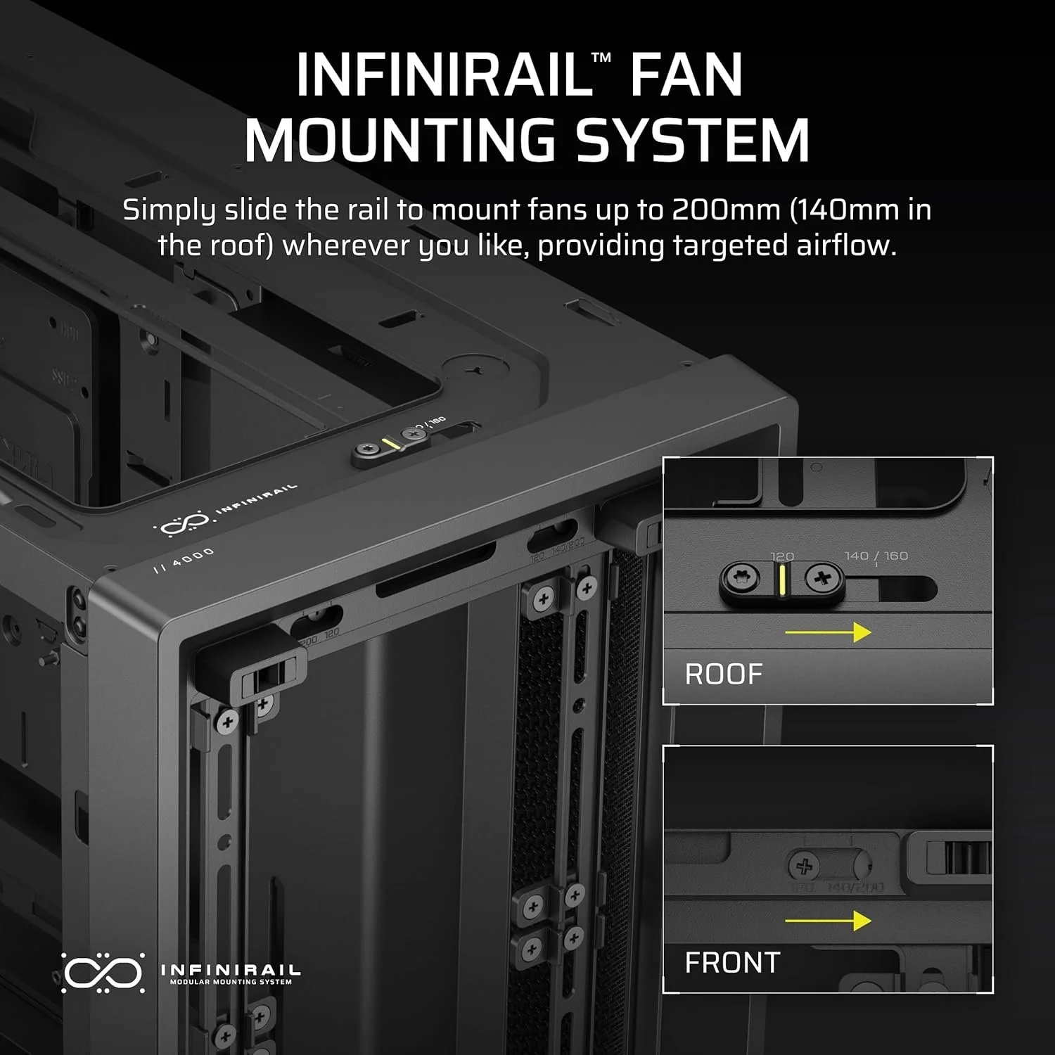 Корпус для ПК CORSAIR 4000D Frame Modular Чорний, фото №2