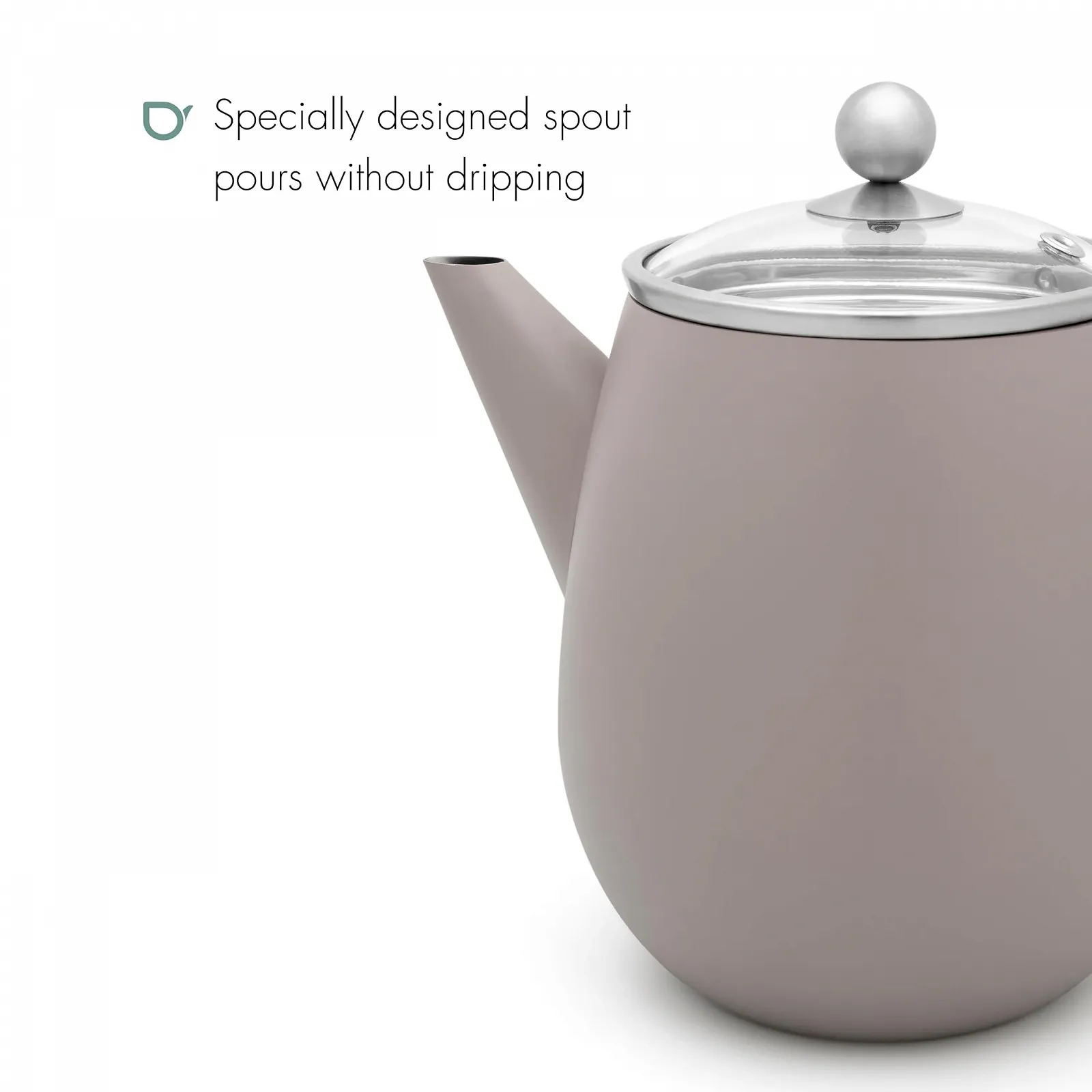 Чайник-заварник Bredemeijer з подвійними стінками Сірий 1.1 літра, фото №4