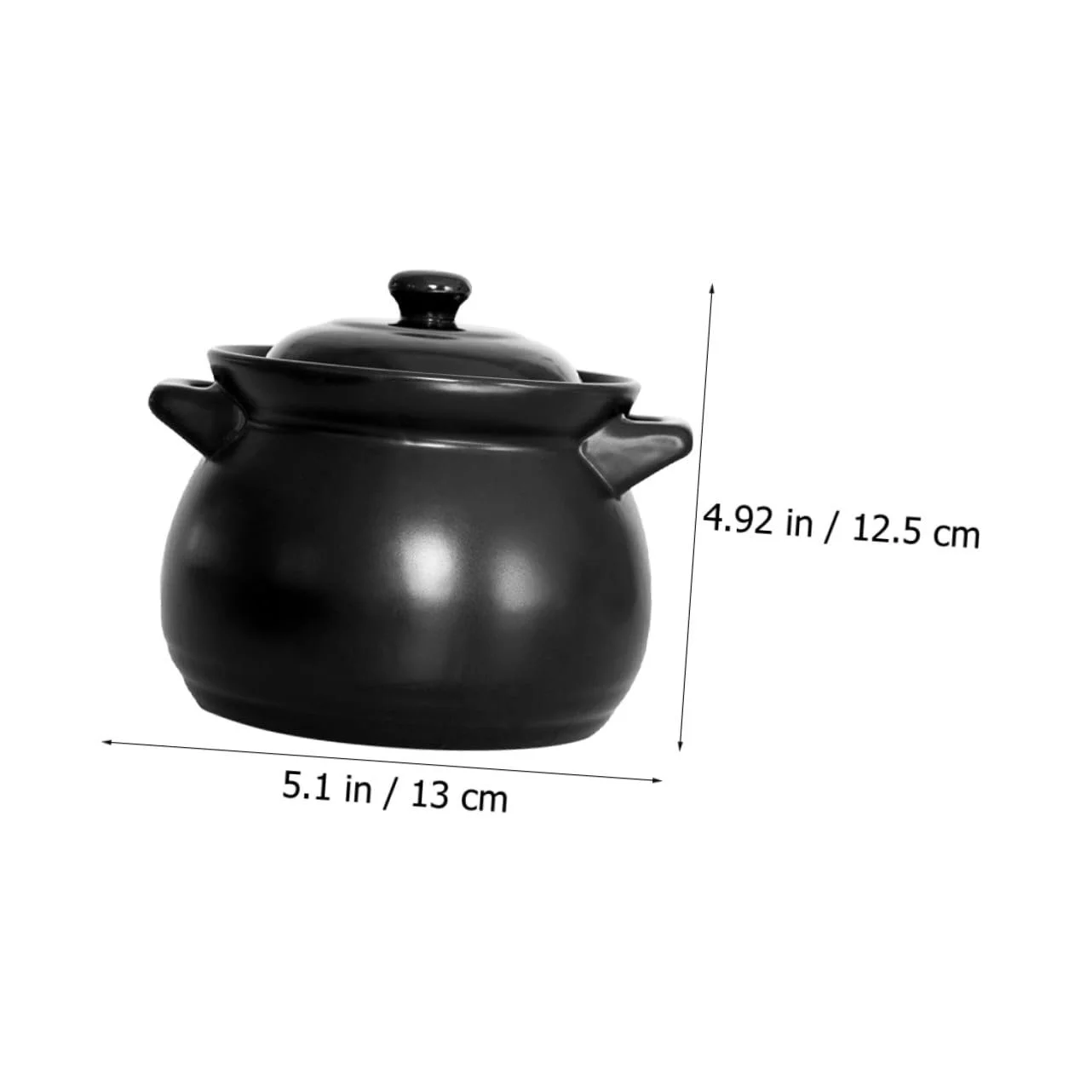 Мини-горшок керамический термостойкий антипригарный черный, фото №5 Мини-горшок керамический термостойкий антипригарный черный, фото №5