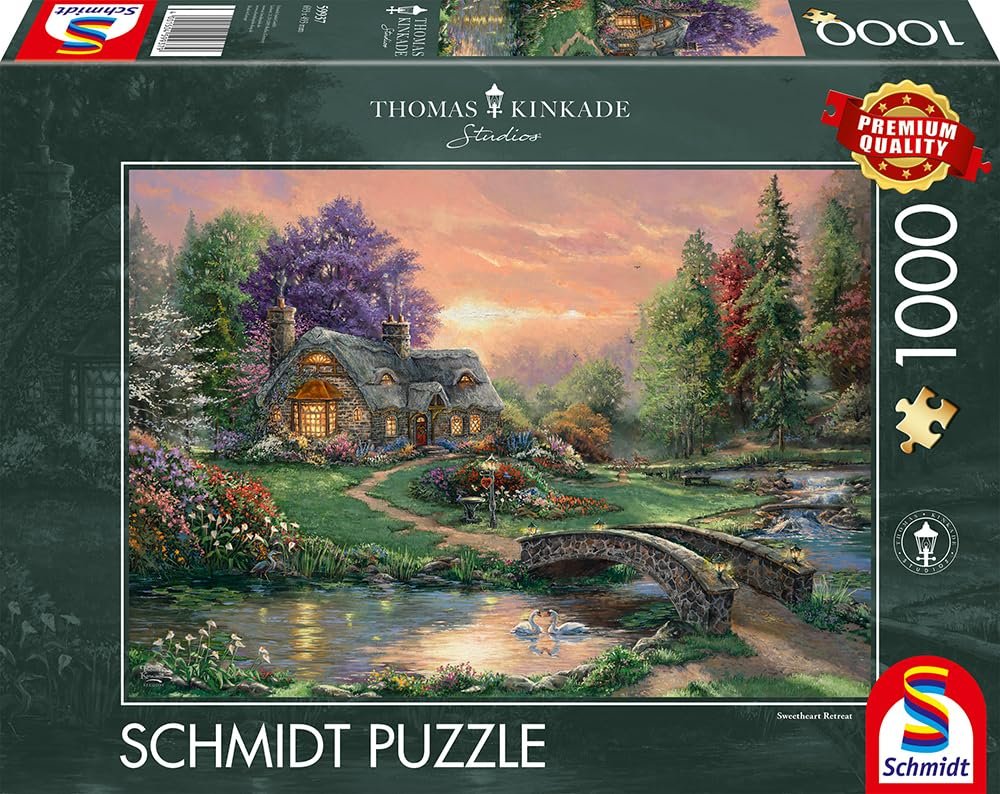 Пазл Schmidt Spiele Thomas Kinkade 59937 1000 деталей Sweetheart Retreat, фото №4 Пазл Schmidt Spiele Thomas Kinkade 59937 1000 деталей Sweetheart Retreat, фото №4
