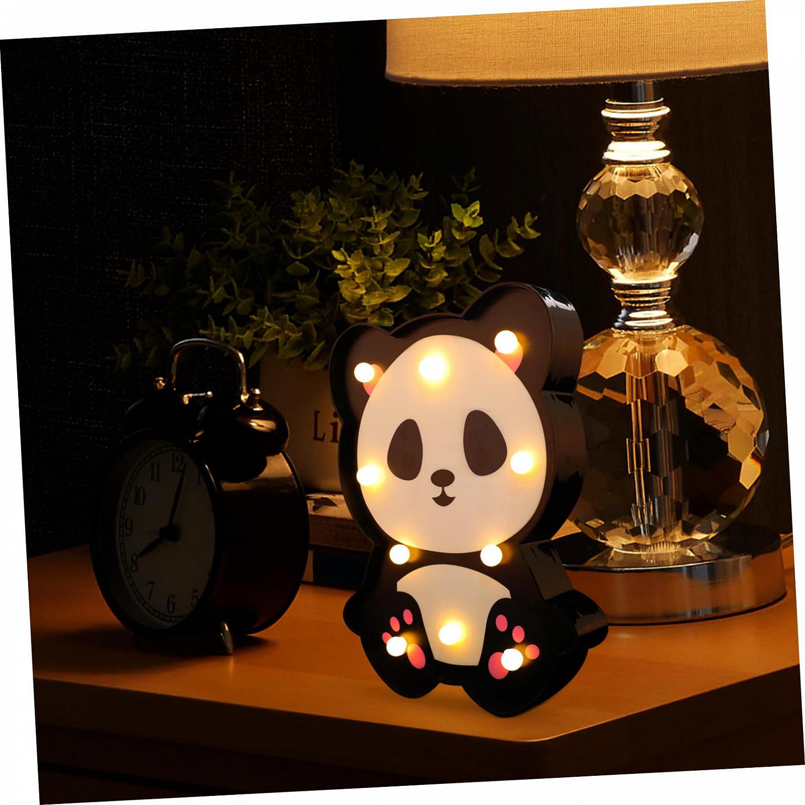 Лампа Homoyoyo Panda Setting Wolf Bedroom Night Cartoon Children's Room Decorate Decor Panda PVC, фото №3