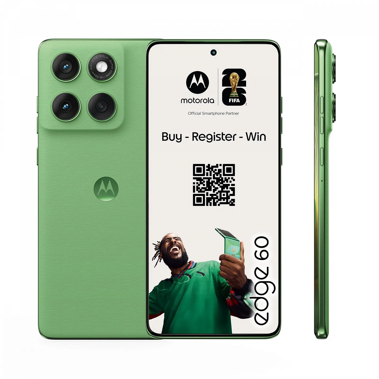 Смартфон Motorola Edge 60 6.67" POLED Gorilla Glass 7i 50 Мп Moto AI 12/512 ГБ 5100 мАг Pantone Shamrock з тримачем, фото №1 Смартфон Motorola Edge 60 6.67" POLED Gorilla Glass 7i 50 Мп Moto AI 12/512 ГБ 5100 мАг Pantone Shamrock з тримачем, фото №1