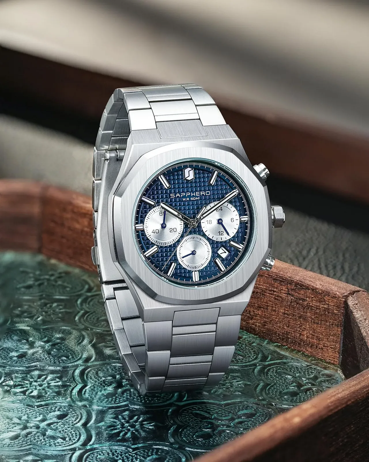 Часы SAPPHERO Мужские Расщепитель/Синий/Черный/Зеленый/Розовое Золото, фото №3 Часы SAPPHERO Мужские Расщепитель/Синий/Черный/Зеленый/Розовое Золото, фото №3