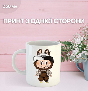 Кружка Лабубу Labubu с принтом керамическая чашка 330 мл Uk_1122 - Фото 1