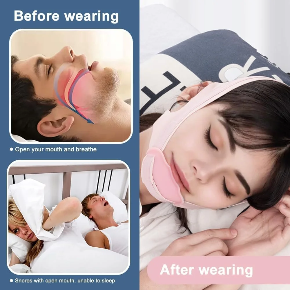 Пов'язка проти хропіння з дихаючого матеріалу для покращення комфорту сну Регульований, фото №4 Пов'язка проти хропіння з дихаючого матеріалу для покращення комфорту сну Регульований, фото №4