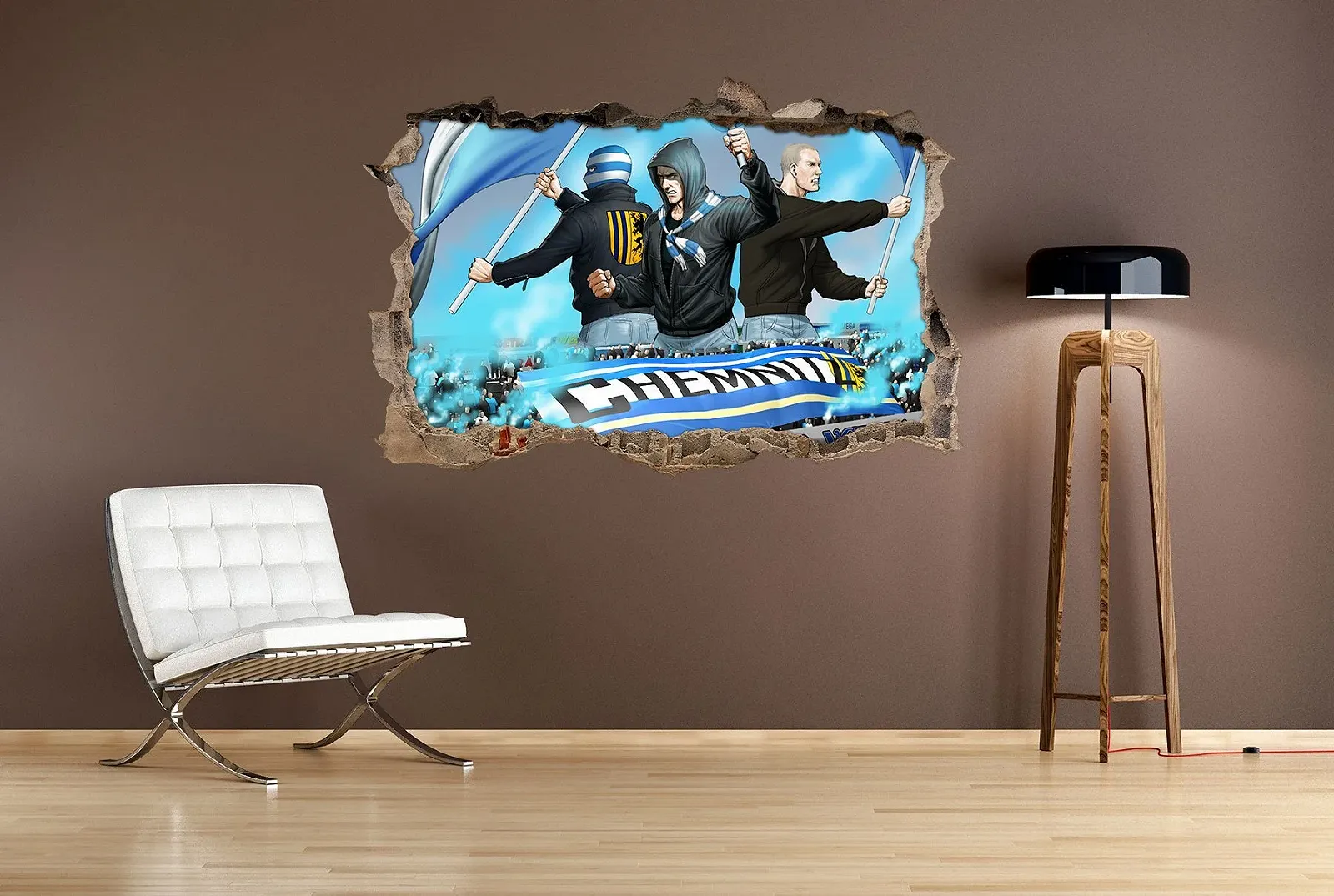 3D-наклейки на стену Ultras Chemnitz, фото №2 3D-наклейки на стену Ultras Chemnitz, фото №2