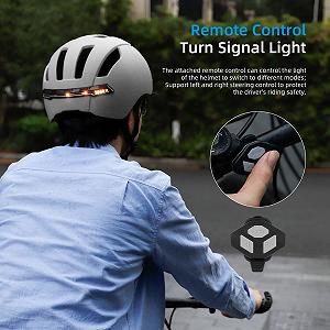 Шлем Ulip Intelligent велосипедный с LED подсветкой, передней, задней, съемным визором и подкладкой, для взрослых, мужчин, женщин, белый synthetic.ua - Фото 1