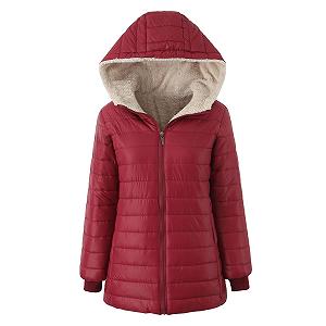 Жіноча зимова тепла флісова куртка стьобана - Фото 1